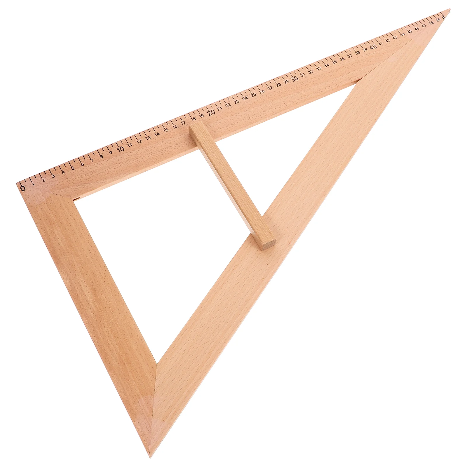 Wooden Teacher Triangle Ruler Measuring Tool for Classroom Instruction Drawing Aids Reusable Teaching Supplies Geometry