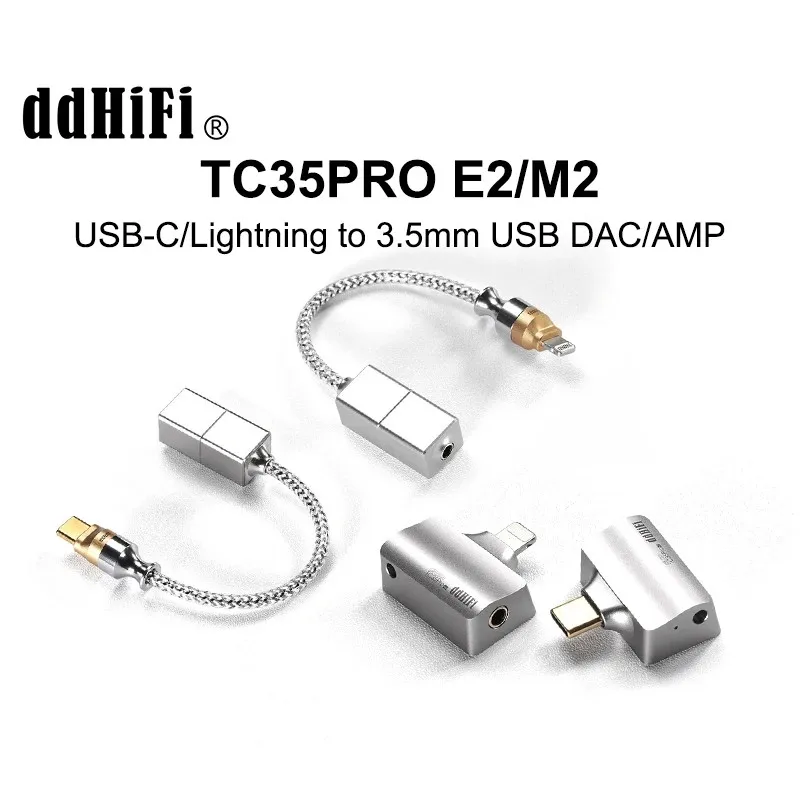 DD ddHiFi TC35Pro M2 / TC35Pro E2 USB DAC AMP Dongle Type-C/Lightning to 3.5mm Amplifier CS43131 ES6903Q chips DSD256 PCM384