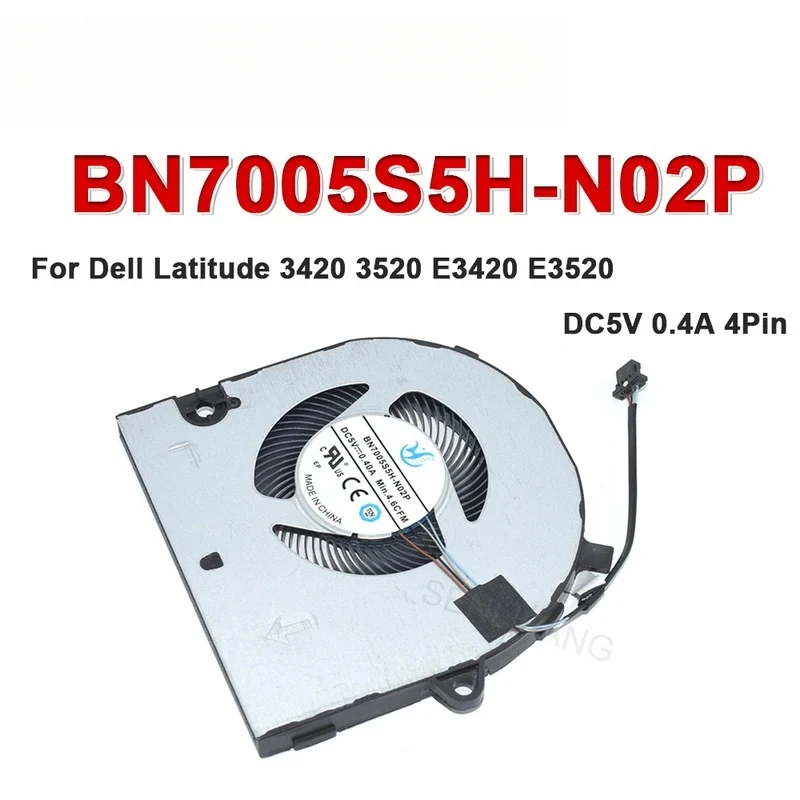 

CHJNew For Dell Latitude 3420 3520 E3420 E3520 CPU Fan 0YD29T YD29T BN7005S5H-N02P DC5V 4-Line Laptop Cooling