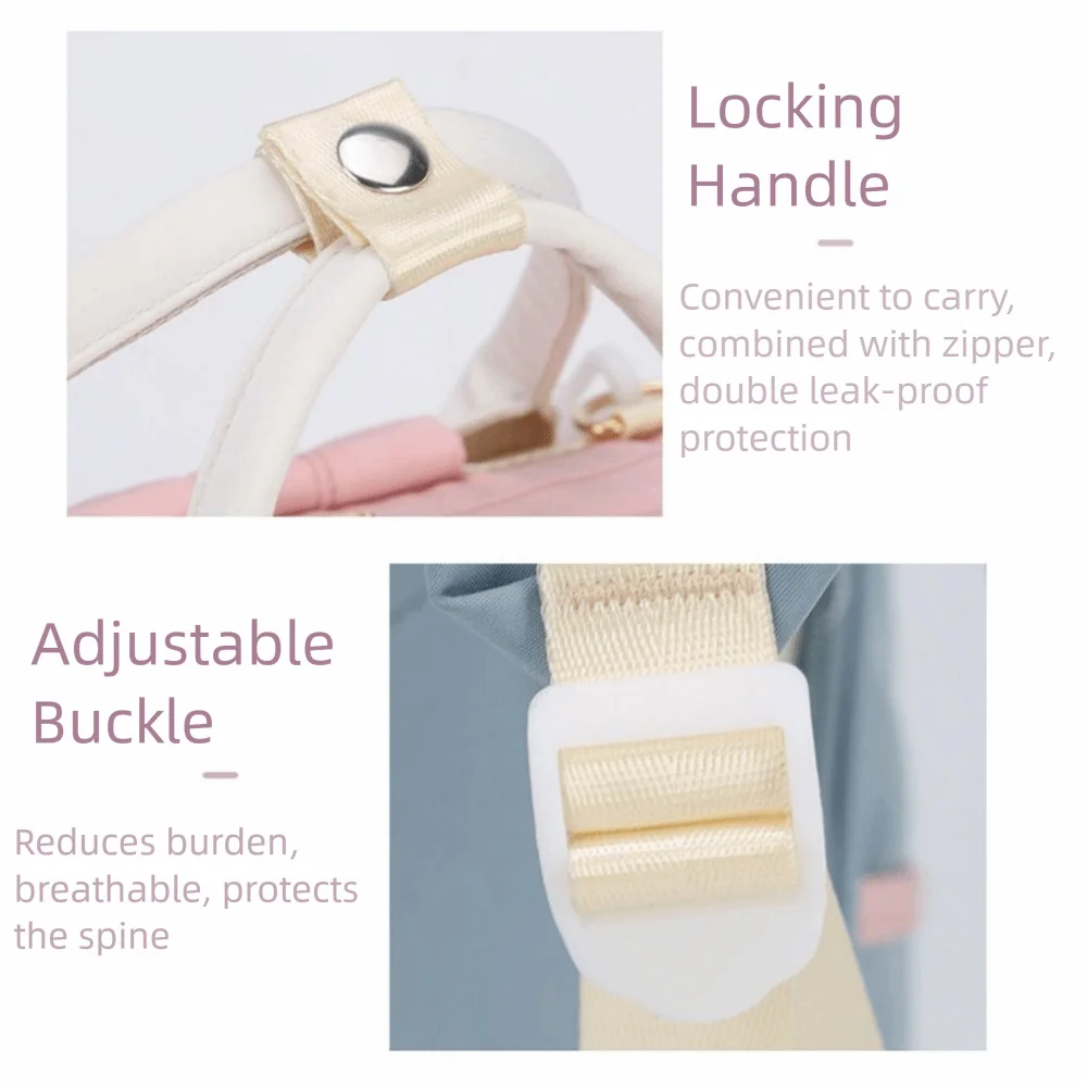 Bolsa de pañales de estilo coreano, mochila duradera, impermeable, bolsa de maternidad resistente al desgaste, bolsa de mamá de gran capacidad, uso de viaje