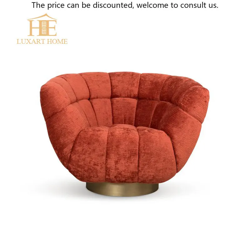 

Single Lounge Armchair Luxury Suede Sofa For Bedroom Or Living Room
