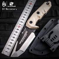 HX OUTDOORS Mercenary High Quality D2 Stainless Steel Camping Hunting Army Survival Knife Outdoor Tools 59HRC Tactical Knives