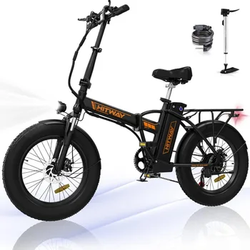 Image Electric Bike for Adults, 20" x 4.0 Fat Tire Ebike with 750W Motor, 48V/15Ah Foldable Electric Bicycle