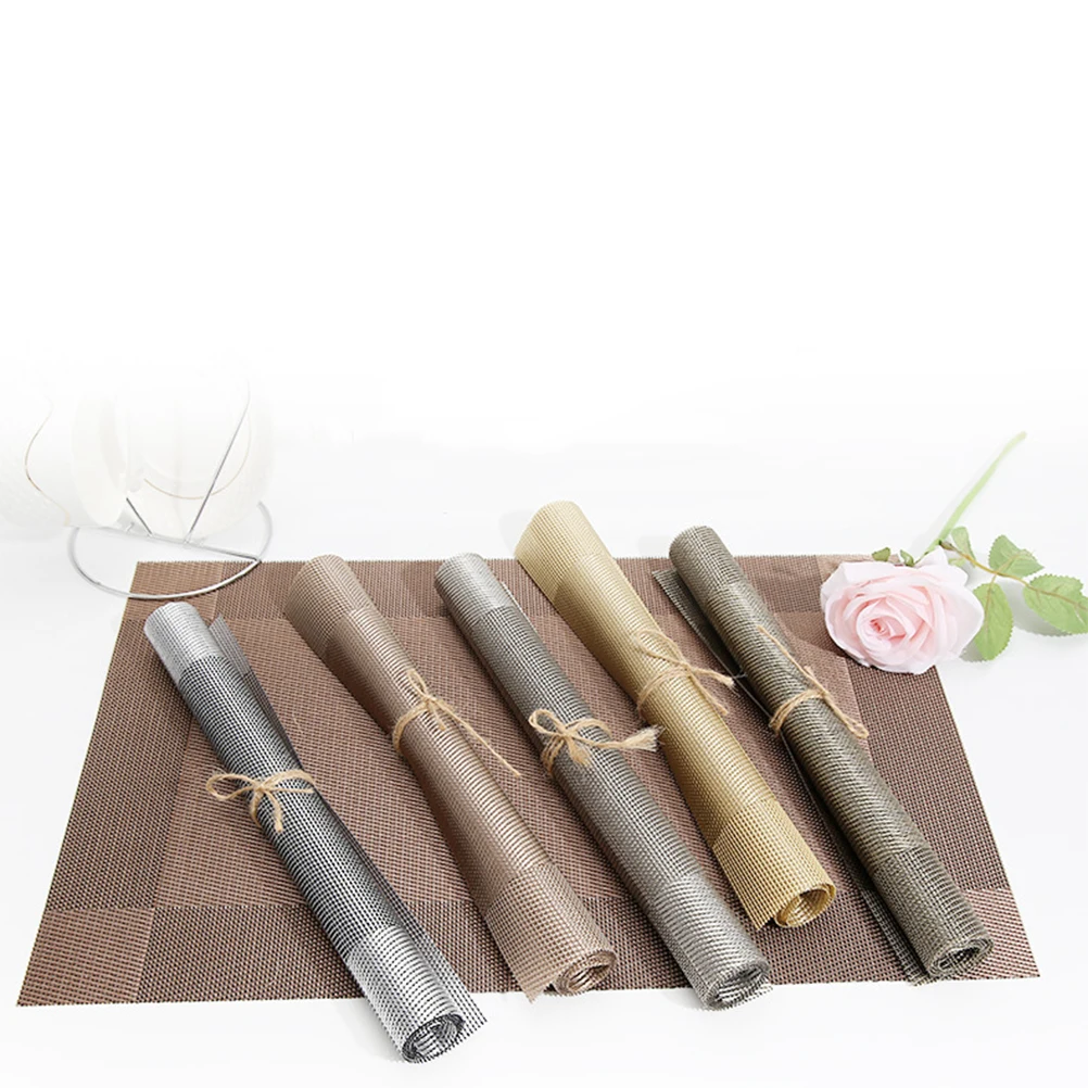 

6pcs Placemat Table Mat Table Mat Heat Insulation Non-Slip Restaurant Dining Mats for Home Decoration Elegant