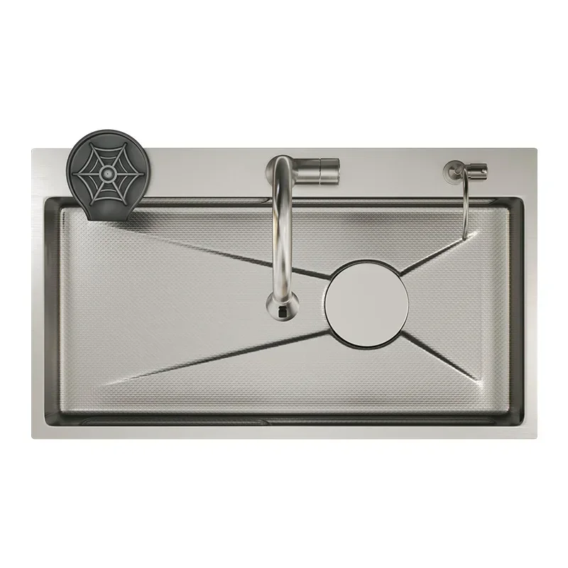 Steel Silver Sink Easy to Use Long Lasting Easy Installation High Quality Sturdy Construction Space Saving Waterproof