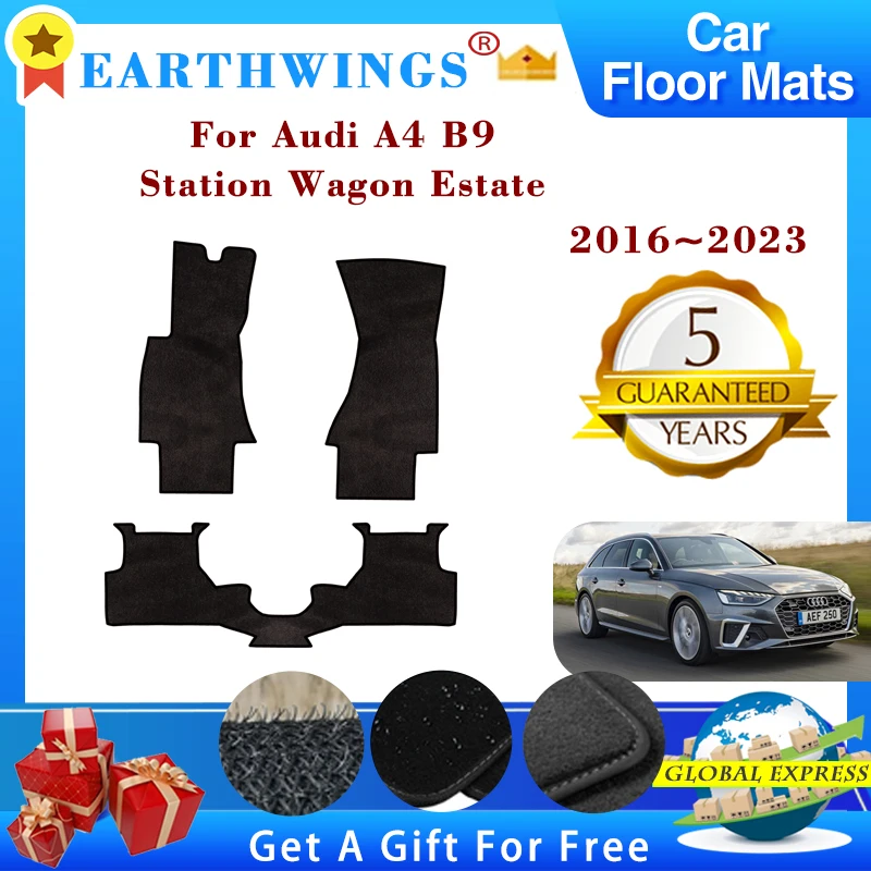 Car Floor Mats For Audi A4 B9 Station Wagon Estate 2016~2023 Carpets Footpads Anti-slip Cape Rugs Cover Foot Pads Accessories