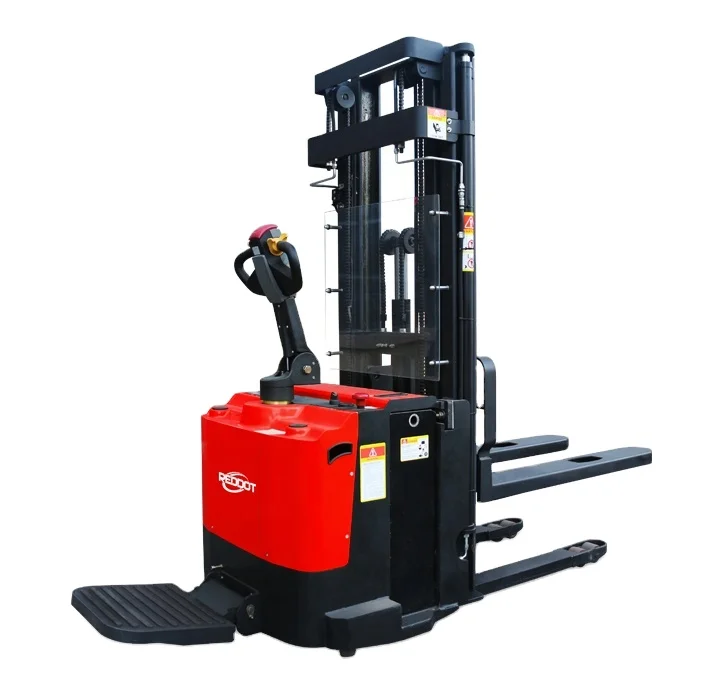 1600kg 2000kg Standing 3 Meters Lifting Electric Pallet Power Stacker Stacking Truck Forklift