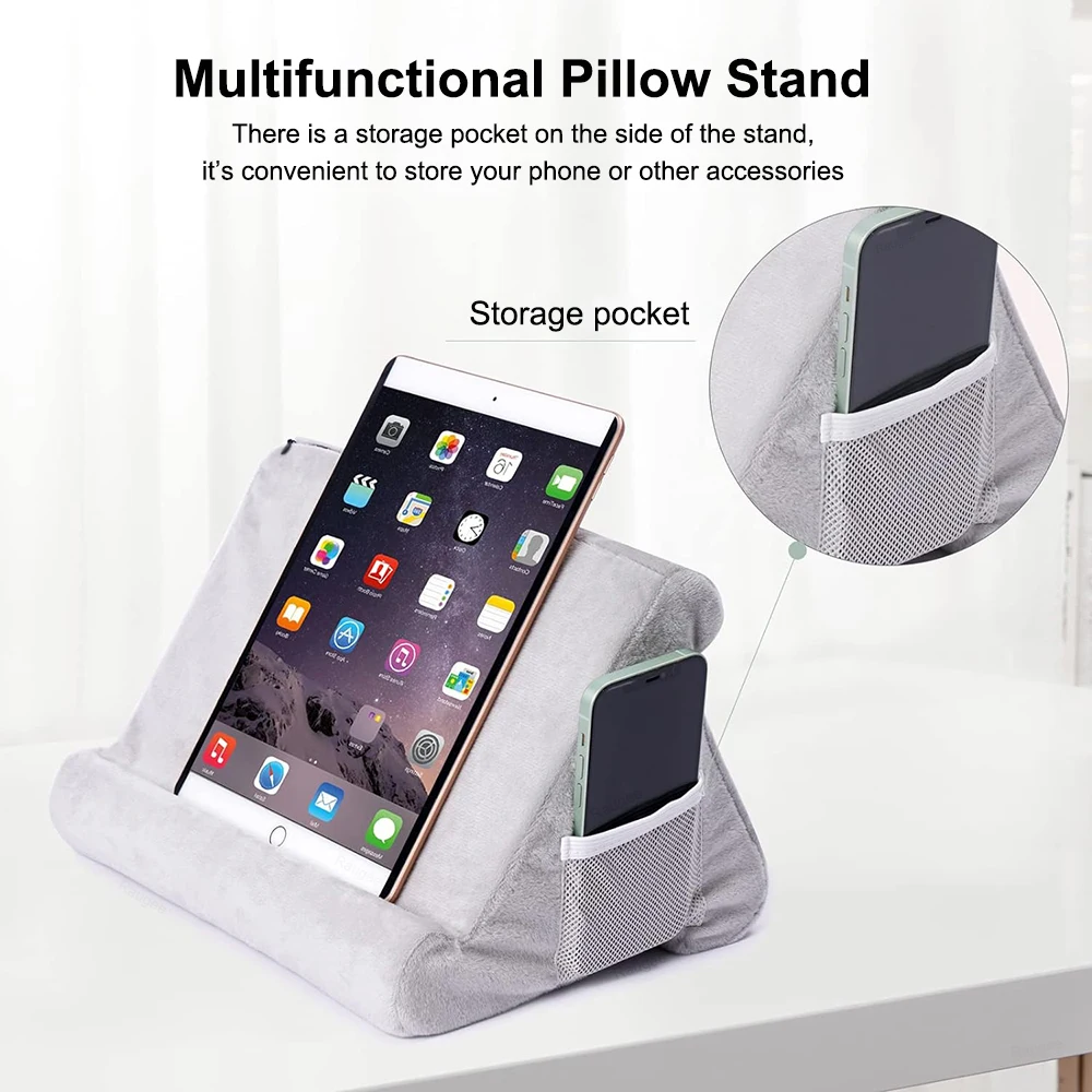Tablet Holder For iPad Samsung Huawei Xiaomi Pad Kindle Stand For Phone Books Reading Pillow Holder Tablet Desk Support Bracket