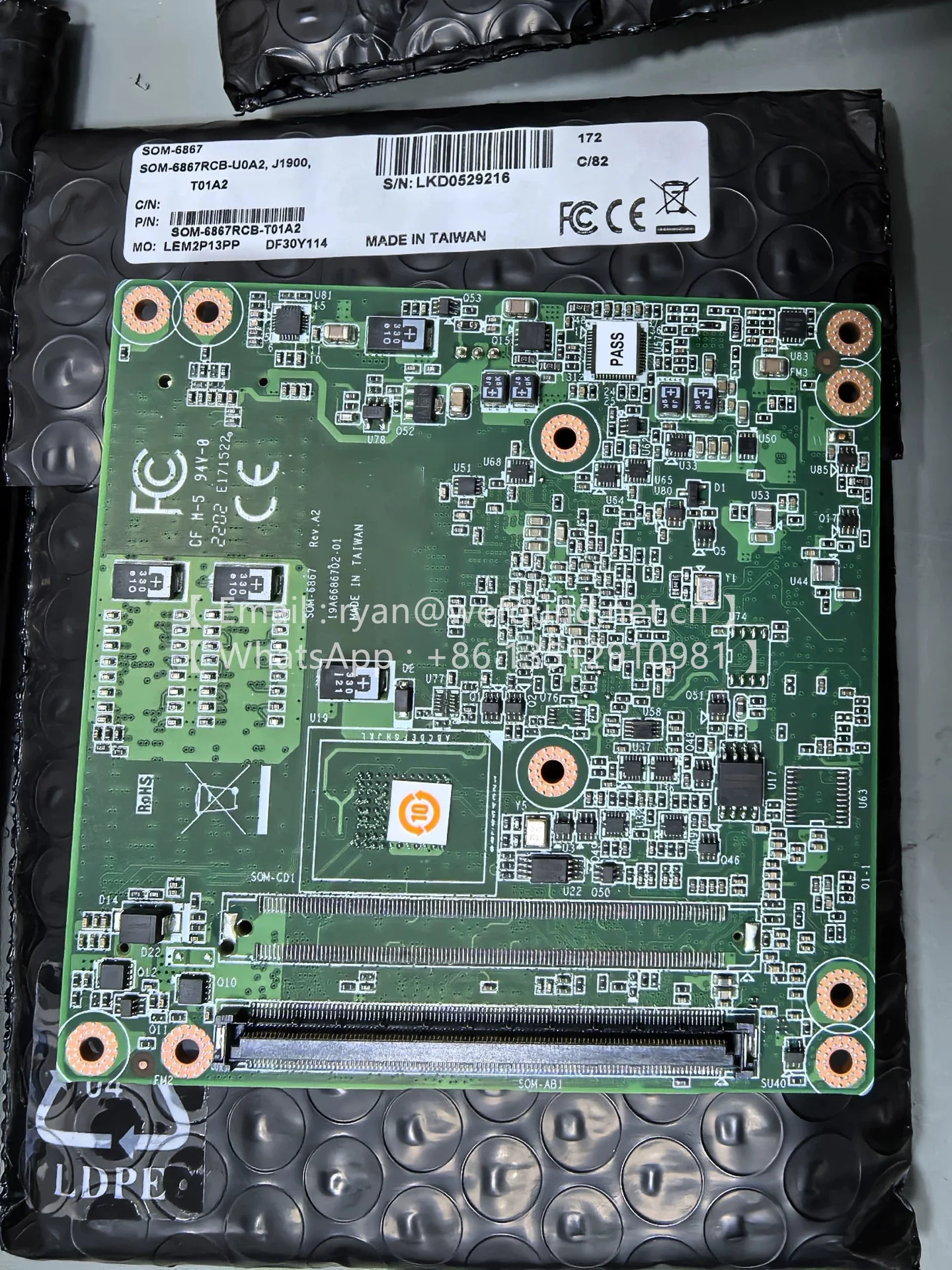 SOM-6867RCB-U0A2 J1900 SOM-6867RCB-T01A2 Computer-on-Module