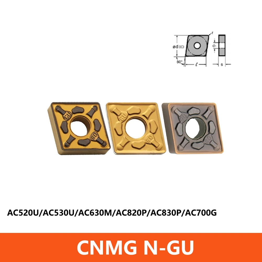 

Original CNMG120404N-GU CNMG120408N-GU AC520U AC530U AC6030M AC630M AC820P AC830P Carbide Insert CNC Cutter CNMG CNMG120404 N-GU