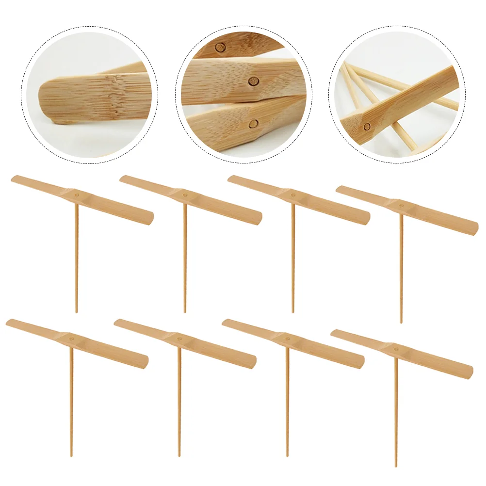 20 Pcs Professional Flying Toy Bamboo Dragonfly Throw and Catch Hand Push Khaki