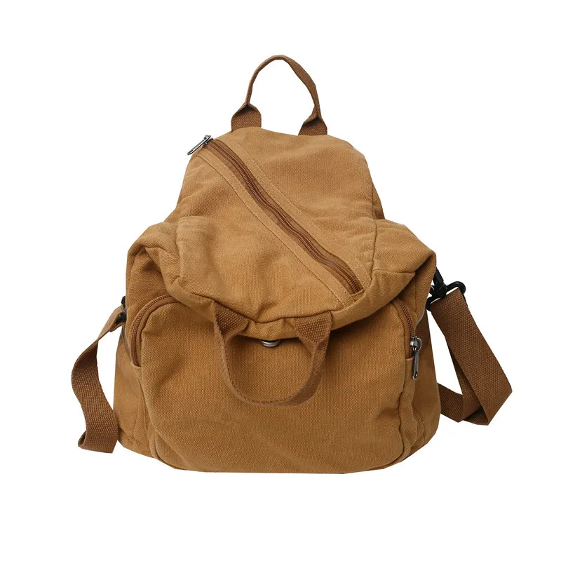 2024 neue Retro Rucksack Canvas Rucksack für Frauen Mehrzweck Vintage Gefühl Umhängetasche