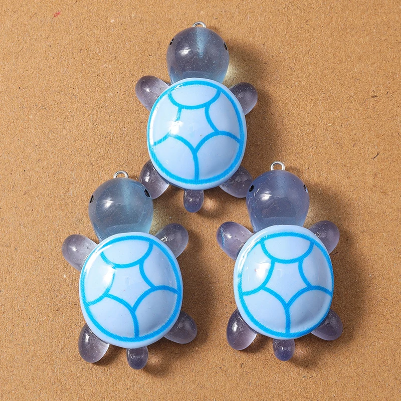 5pcs 50*31mm 3D Simulation Tortoise Charms Pendants for Jewelry Making Necklace Earrings DIY Handmade Accessories Supplies