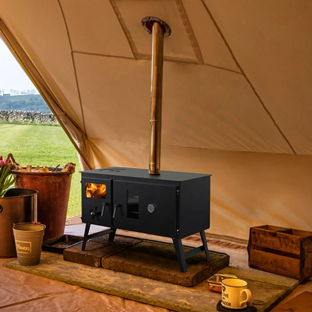 New Design Portable Foldable Camping & Hiking Supplies: Wood Burning Tent Stove