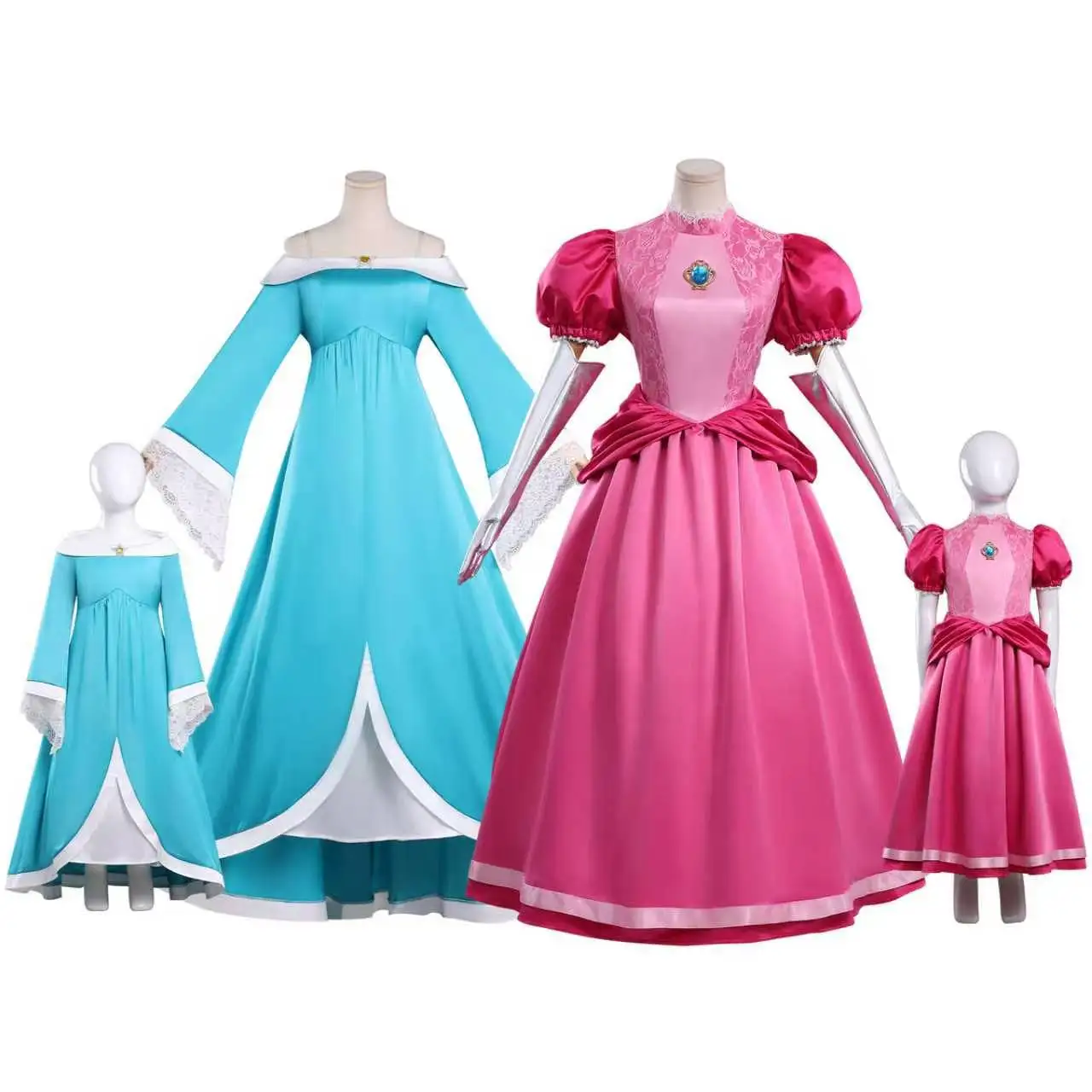 

Super Movie Cosplay Costume – Princess Peach & Rosalina, Adult Cosplay, Anime Stage Performance Outfit