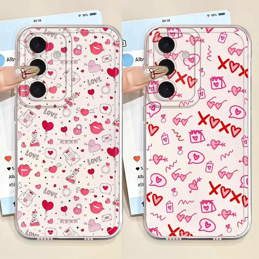 Pink Star Graffiti Print Case for Samsung Galaxy A26 A24 A34 A35 A55 A23 A54 A15 A33 A52 A14 A16 A25 A51 A52 A31 A56 A50 A36 A13