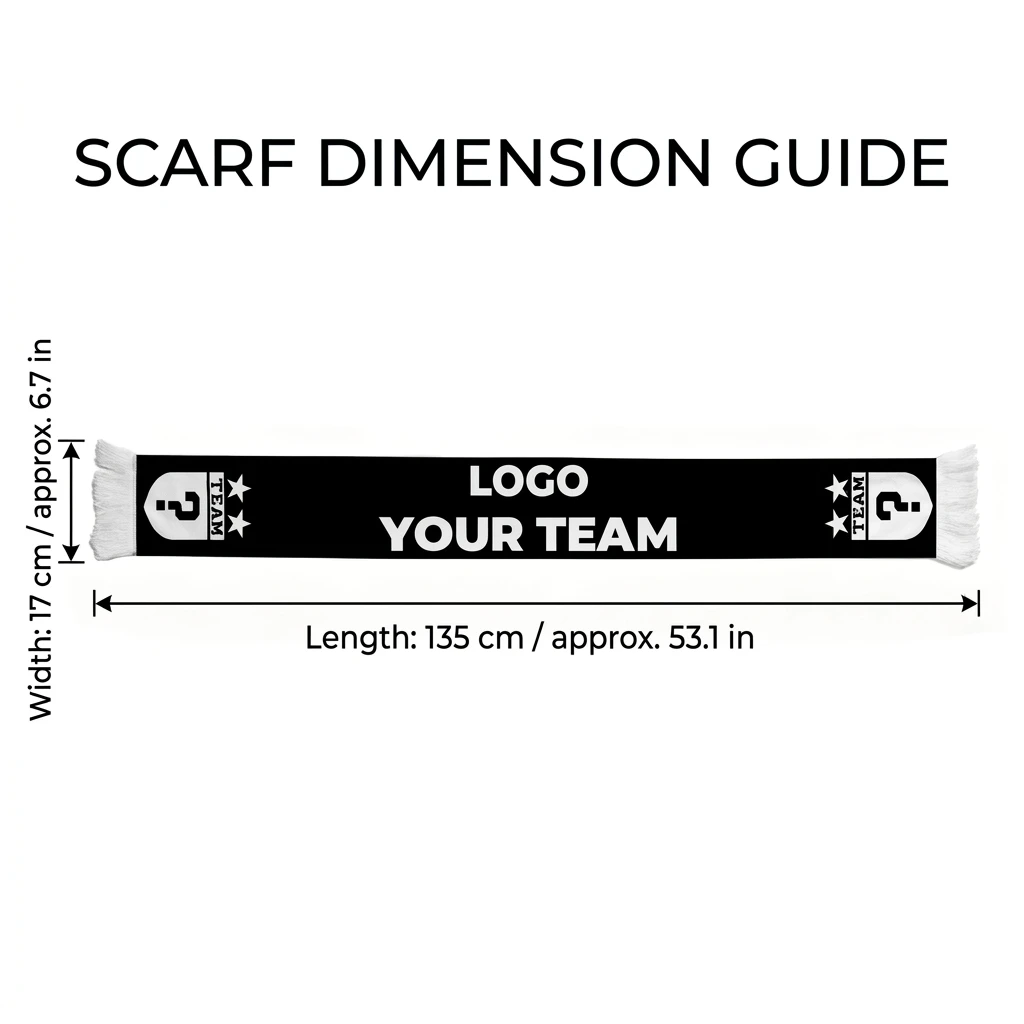 Custom Soccer Scarf Personalized Football Scarf Team Logo Name Photo Fan Supporter Scarf with Tassels Sports Gift for Fans view 6