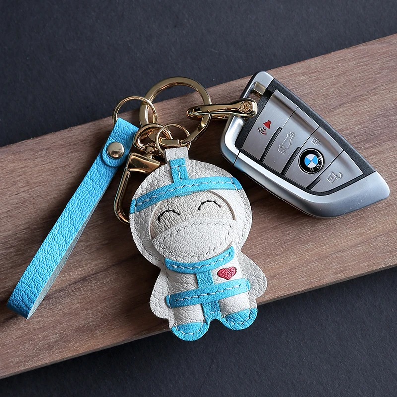 

Medical Workers Pendant,French Sheepskin Bag Pendant Phone Pendant Bag,Pure Handmade Genuine Leather Keychain.