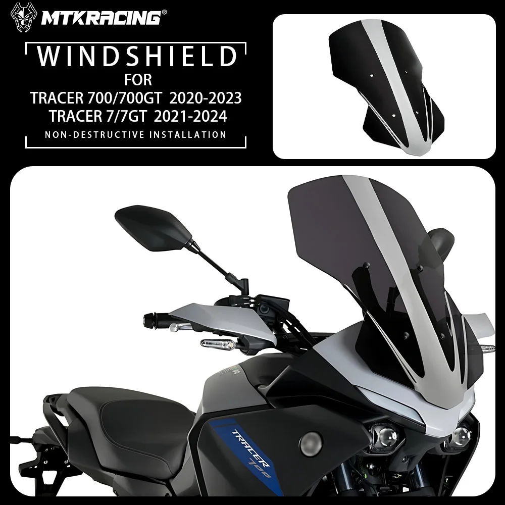 For YAMAHA TRACER 700 /TRACER 700/GT 2020-2023 /TRACER 7/ GT 2021-2024 Motorcycle WindShield Windscreen Air Deflector Accessorie