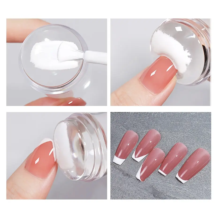 Tampon à ongles transparent avec grattoir, tampon de tête en silicone MSI, plaque d'estampage, manucure française, N64.Printing Nail Art, 2 pièces