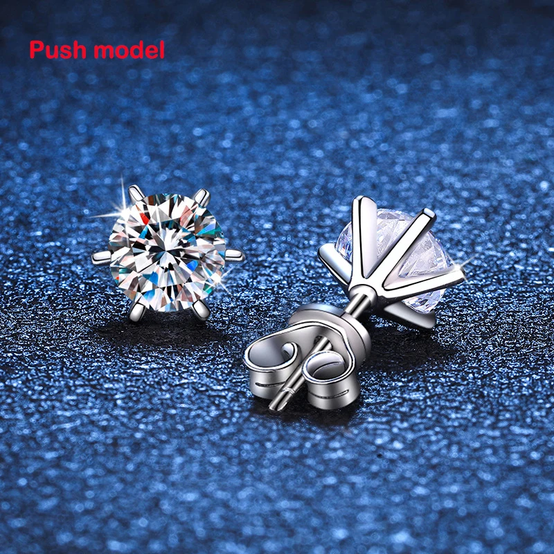 Smyoue 0,3-2 ct GRA Moissanit Ohrstecker für Frauen Farblose Funkelnde Hochzeit Ohrstecker 100% S925 Sterling Silber Schmuck