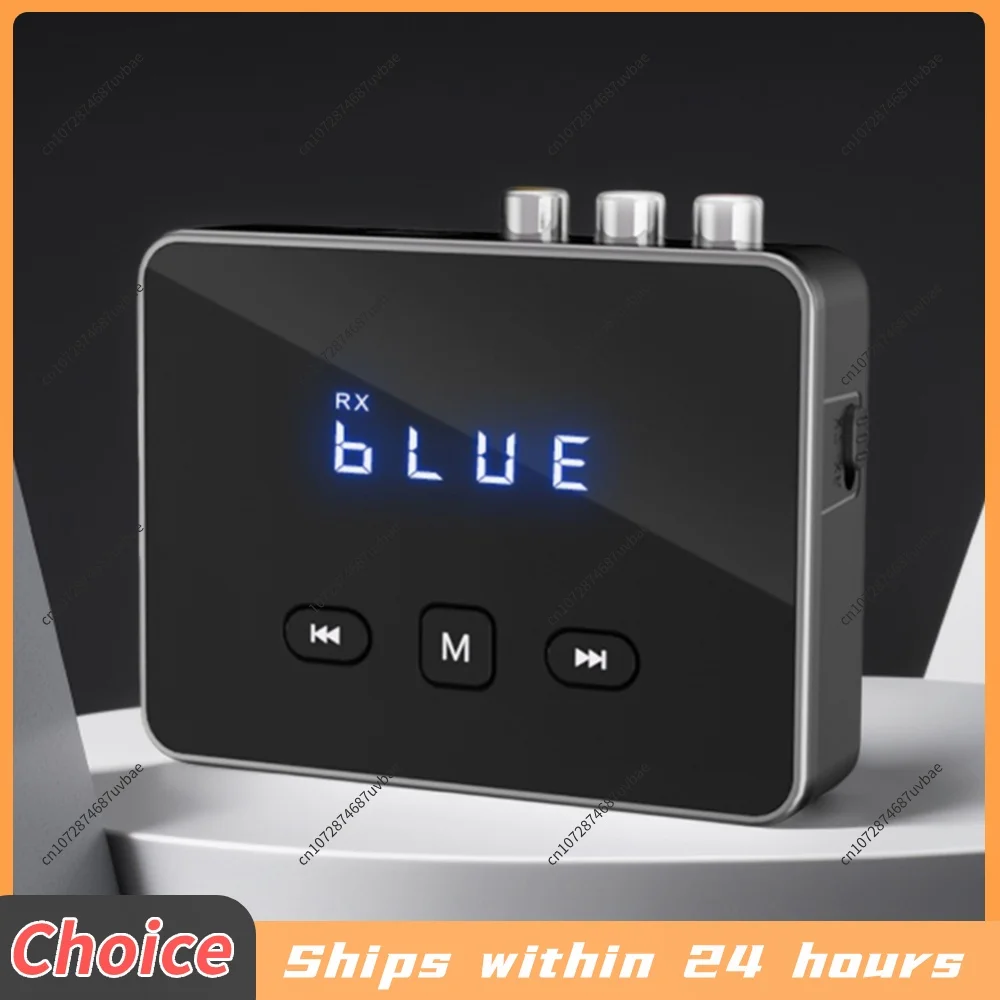 Bluetooth 5.4 Receiver Transmitter with RCA 3.5mm AUX Jack Display Optical Coaxial BT Audio Adapter For TV/Car/Speaker/Computer