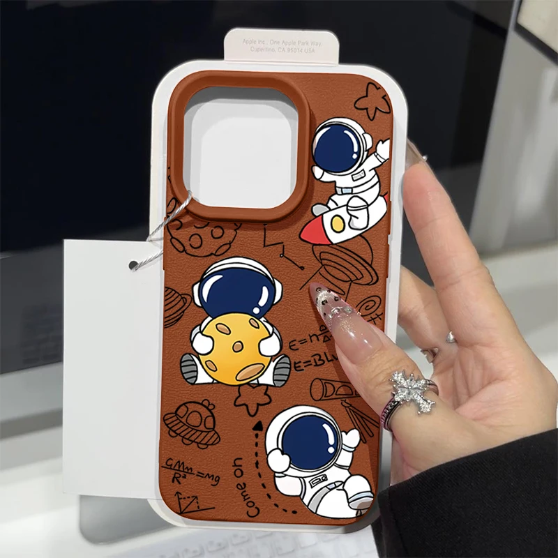 حافظة لهاتف آيفون 17 Air 16 15 14 Pro Max 14 13 12 17 Pro 11 16e غطاء ناعم من الجلد المقاوم للصدمات