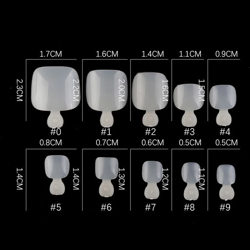 100PCS Artificial False Toenails - Decorative Tips for Foot Manicure Art