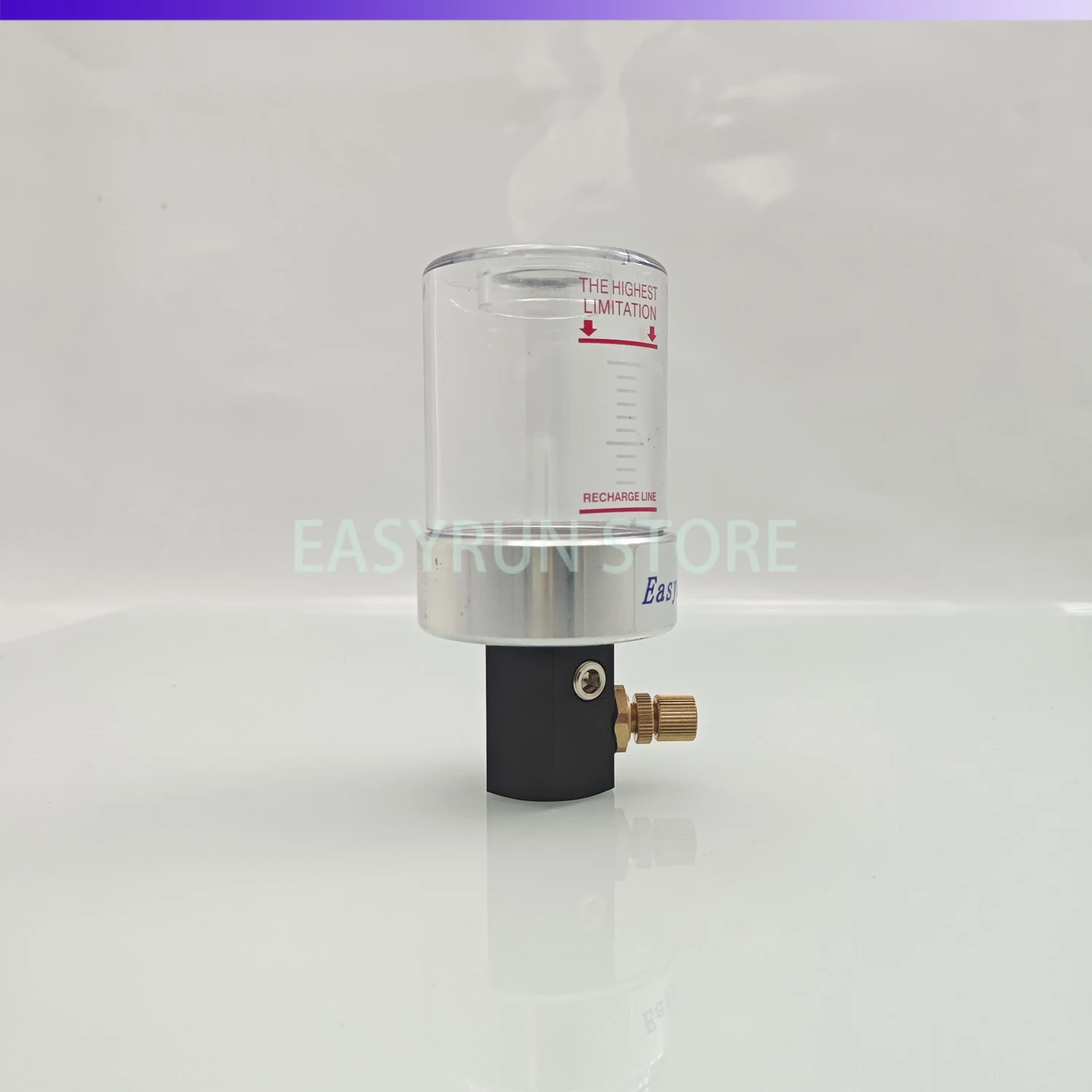 EASYRUN D150 Large 150ml Lubricator Oil Cup Adjustable Drip Valve R1/4 Thread for Engine Oil
