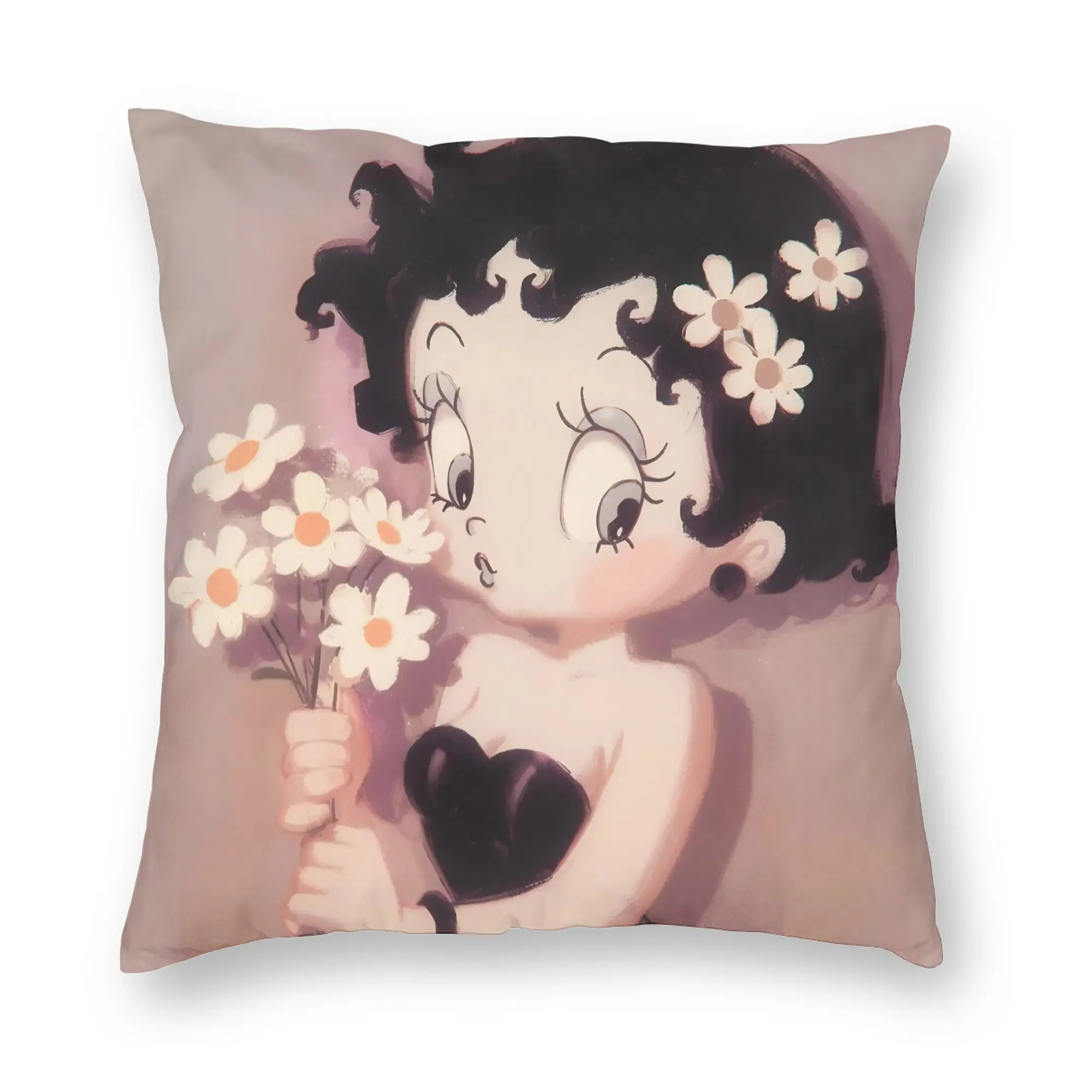 Anime B-Betty BoopS Pillowcase Soft Polyester Cushion Cover Decorative  Pillow Case Cover Home Zipper 18''
