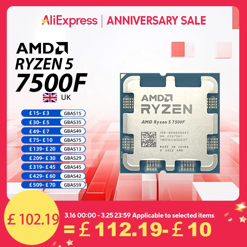 Amd Ryzen 5 7500F C…