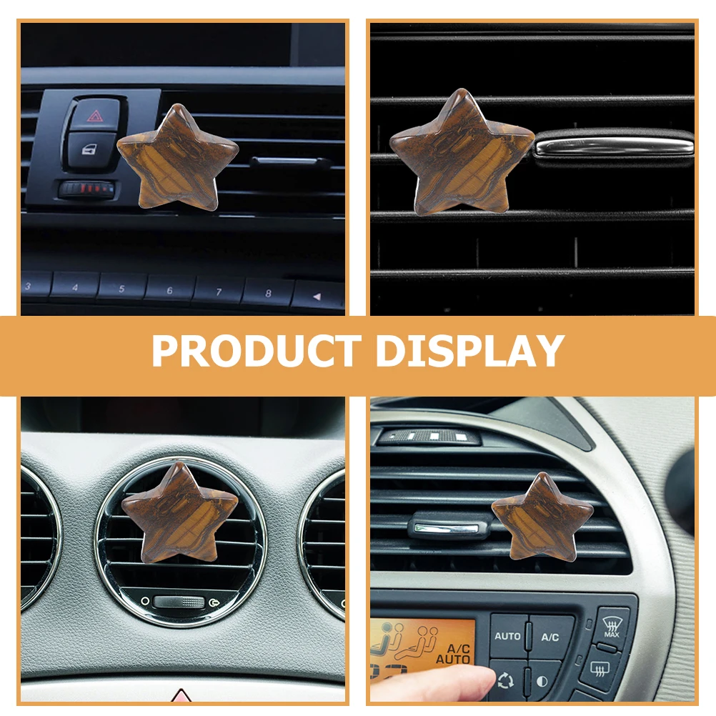 

2Pcs Star Car Vent Clips Crystal Rubber Socket Air Outlet Fragrance Car Interior Accessories Accessories