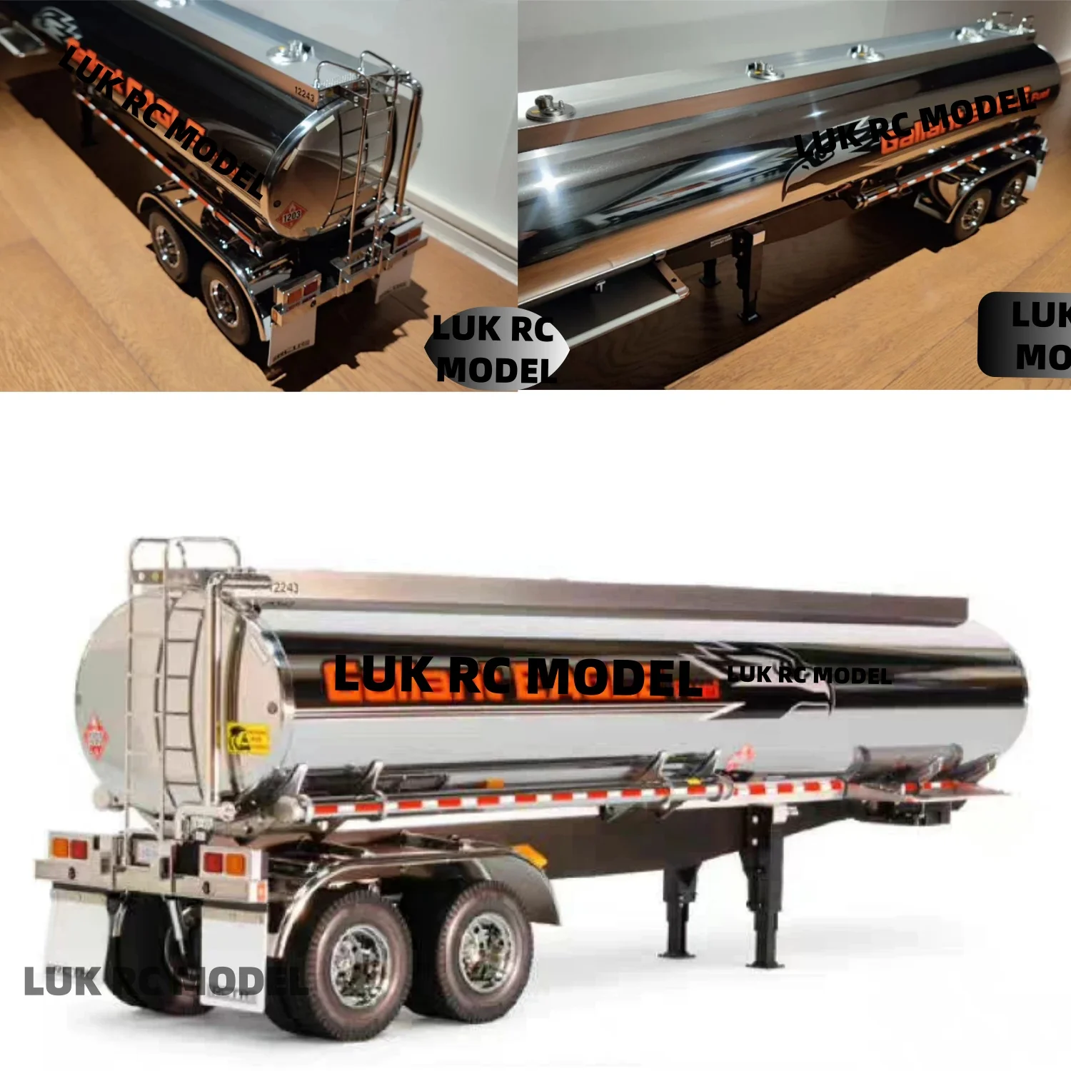 TAMIYA 1/14 camión Tractor de control remoto sin pintar, GALLANT-EAGLE, tanque de combustible y aceite, remolque cisterna 56333, piezas DIY, regalos para niños de Metal