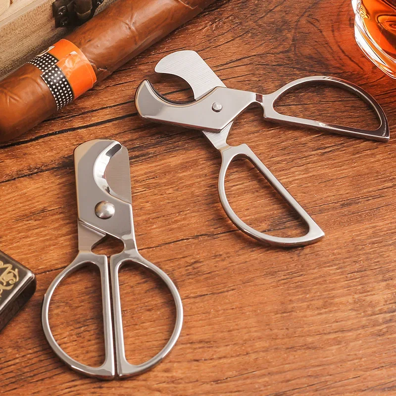 Portable Stainless Steel Cigar Cutter Classic Cutter Guillotine Cigar Scissors Gift  Cutting Knife Cigar Accessories