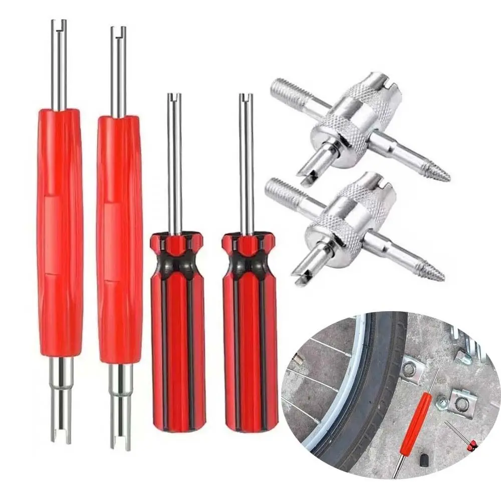 

6Pcs Rust-proof Valve Core Remover Tool Professional Multi Function Valve Core Wrench Repair Tool Universal