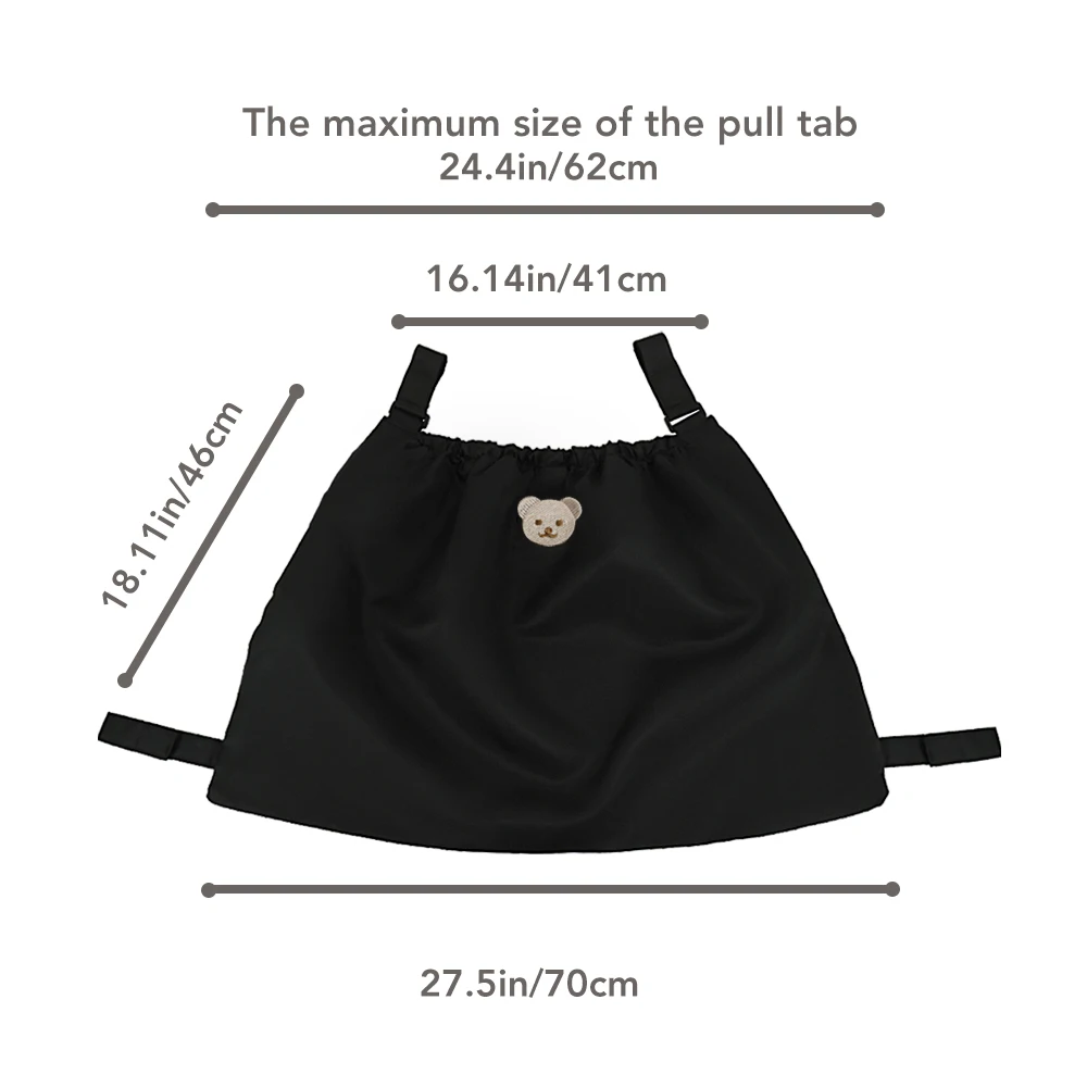 Universal Baby Stroller Hanging  Pocket with Detachable Straps, Infant Prams Storage Organizer Bag for Baby Diapers, Clothes,