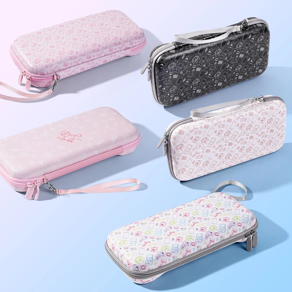 Portable Classic Print EVA Hard Game Console Storage Bag for SWITCH2, Protective Zipper Carry Handbag Gaming Accessories Gift