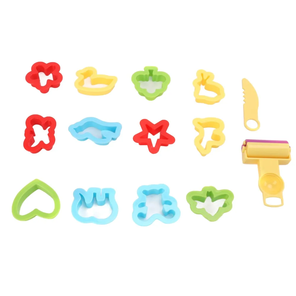 14pcs Creative Various Shape Cutters Modeling Clay Cutters Lightweight Easy Cleanable Playdough Tool Kit Clay Starter Set DIY