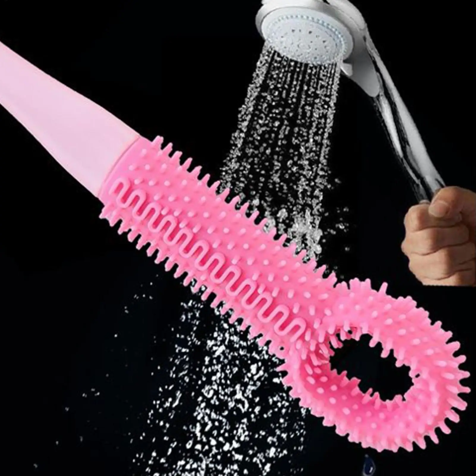 Long Handle Ergonomic Toe Brush Soft Foot Scrubber for Shower, Toe Cleaner for Crack Crevice Dead Skin, Seniors Adults