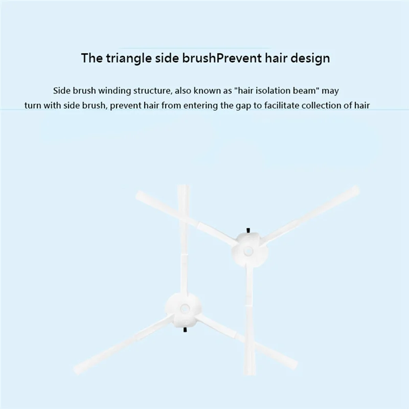 ABLE-メインブラシサイドブラシフィルター交換スペアパーツアクセサリーXiaomi Roidmi Eve Plusロボット掃除機用