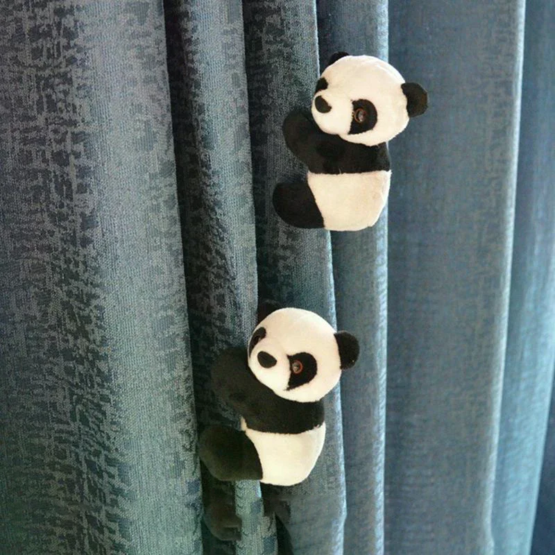Kawaii Panda Plush Doll Toy Soft Animal Panda Clip Hugging Curtain Clip Doll Toy Curtain Tieback Holder Kids Room Decor Gift - view 3