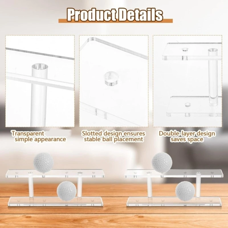 

2шт 8 шариков двухслойная стойка для хранения мячей для гольфа с канавками для домашнего офиса
