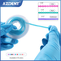 AZDENT Dental Orthodontic Elastic Ultra Power Chain Rubber Band Long/Short/Continuous 15 Feet/Roll Dental Orthodontic Material