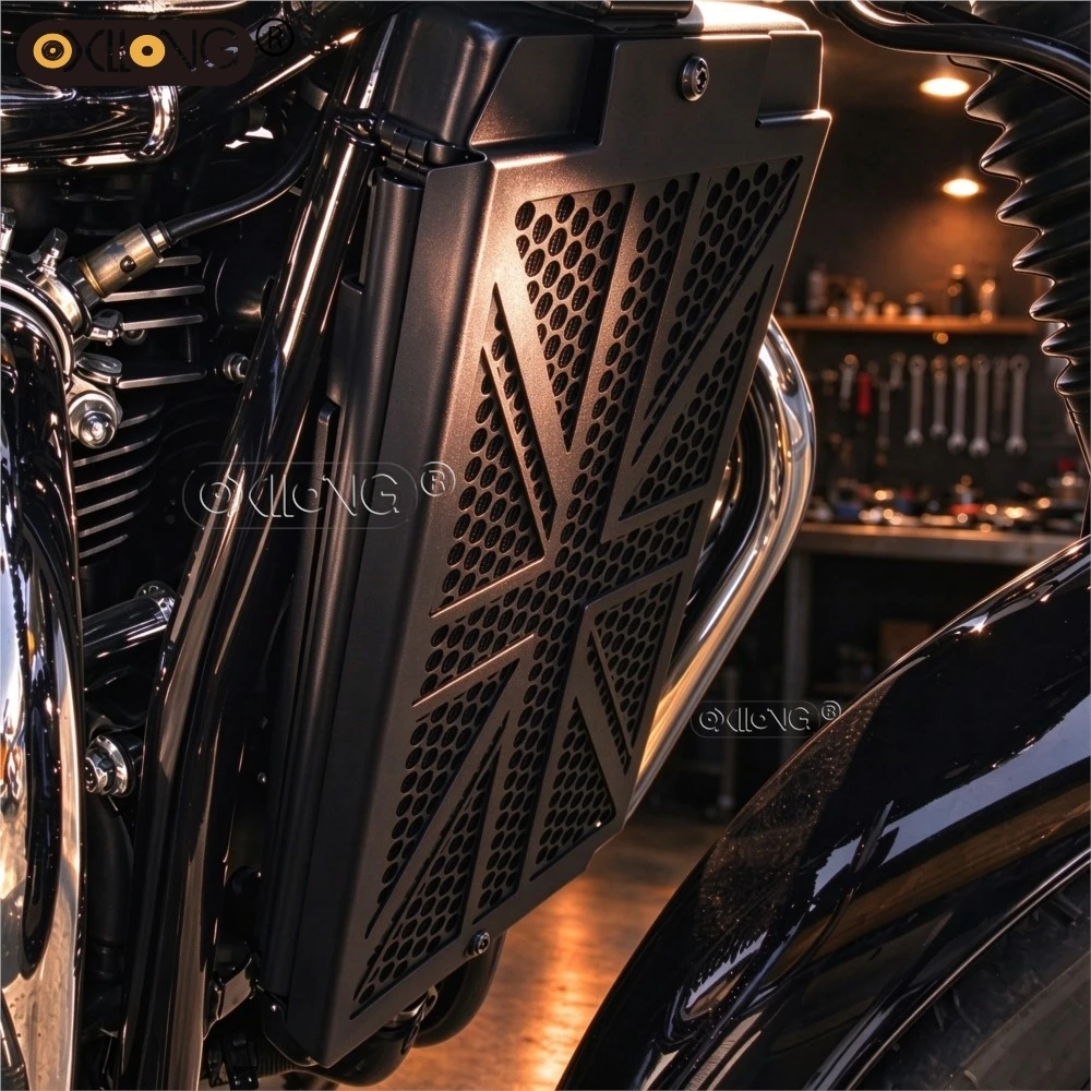 For Bonneville T100 T120 Bobber Street Scrambler 2017-2024 2025 2026 Motorcycle Radiator Guard Cover Protection Grille Protector