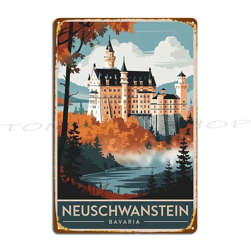 Bavaria Vintage Travel Metal Plaque Poster Bar Plaques Party Pub Create Tin Sign Poster