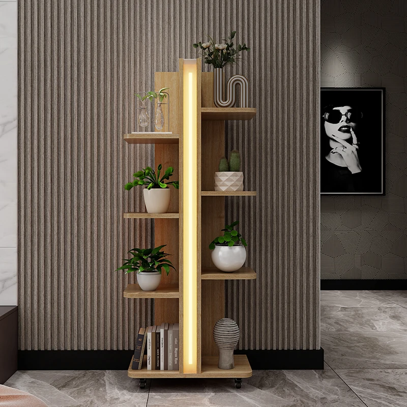 

Rotating bookshelf Shelf Floor to wall Living room sofa corner display cabinet Multi-layer display cabinet Home bookcase