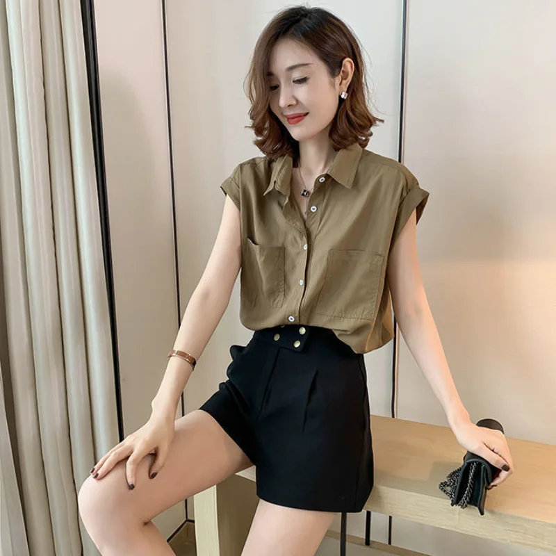

Korean Style Particular Beautiful Blouses Tops for Woman Youth Short Sleeve Floral Fashion Sexy Tunic Black Satin Shirt Woman