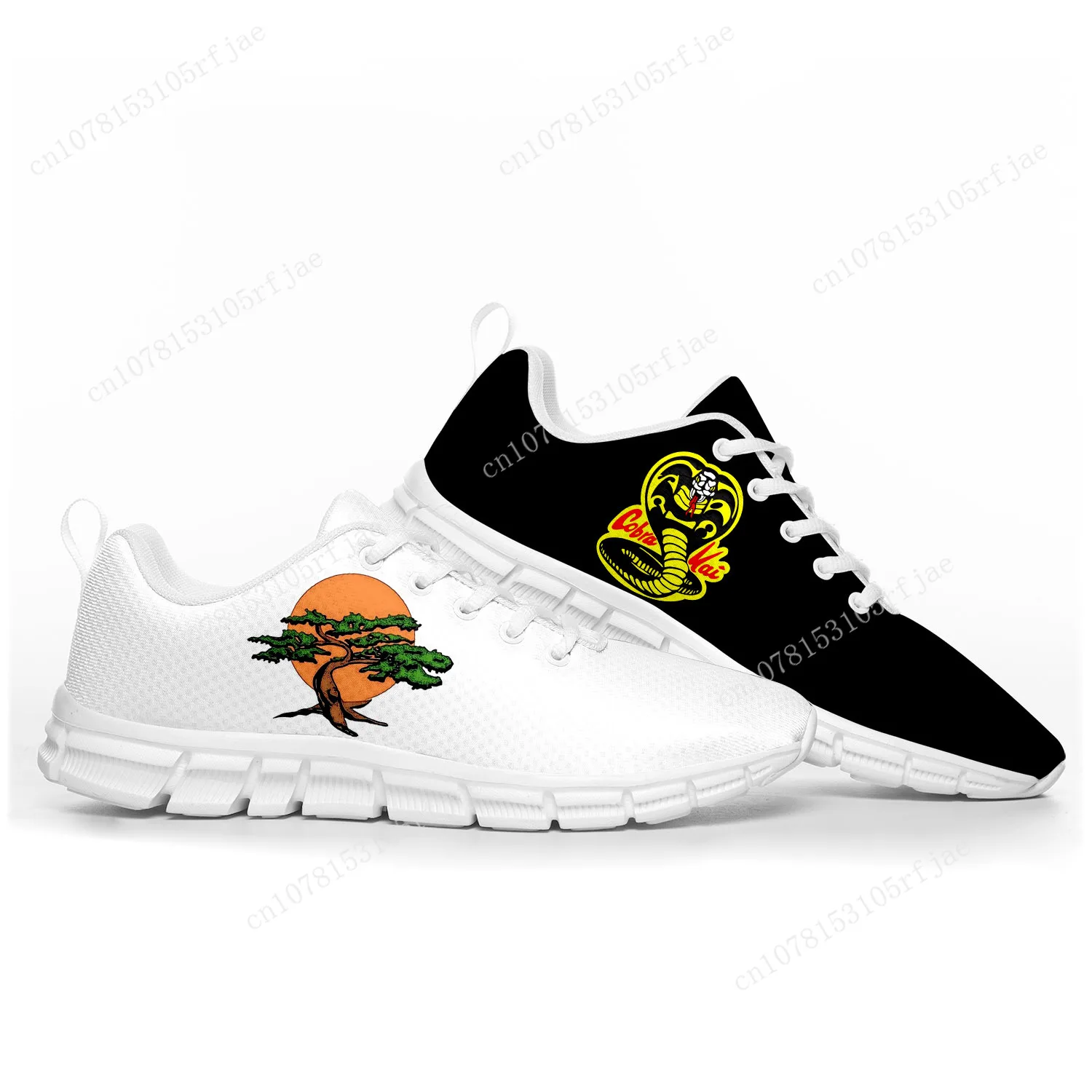 Cobra Kai No Mercy Snake zapatos deportivos para hombres, mujeres, adolescentes, niños, zapatillas personalizadas, zapatos hechos a medida, pareja de alta calidad