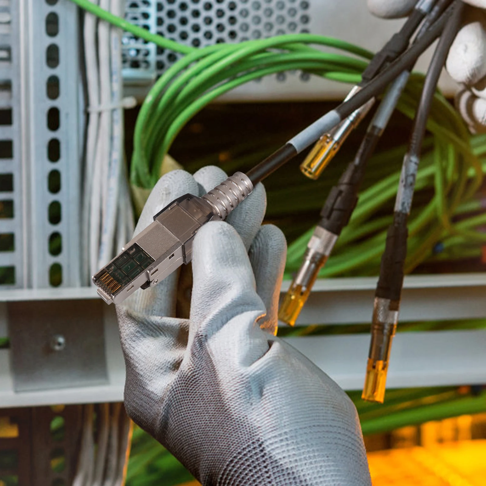 

Plug Tool-free Cat Six Connectors Ethernet Ends for Cable Internet Modular Plugs