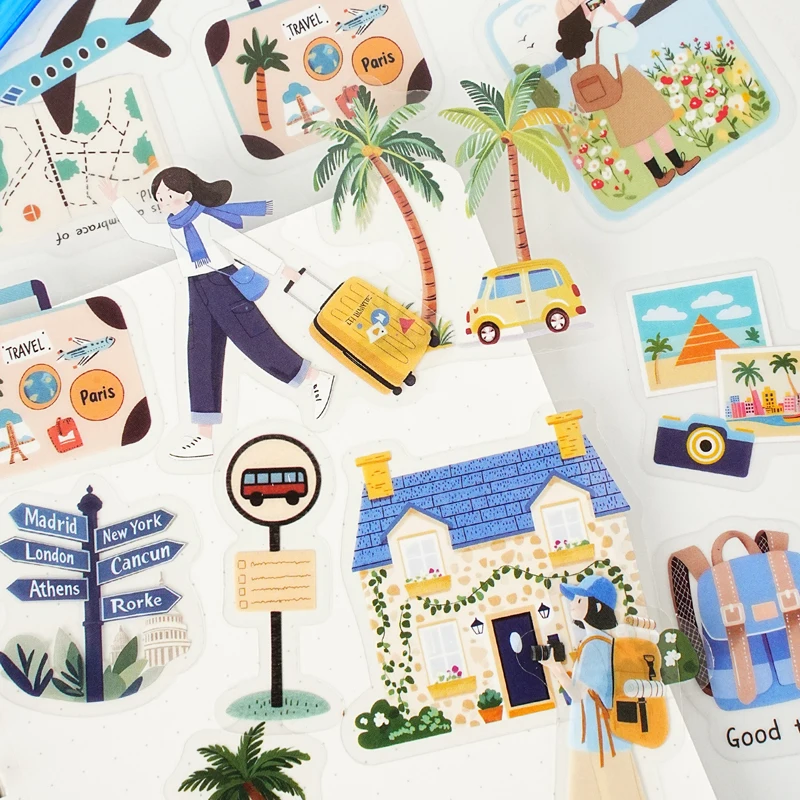 30 قطعة/الحزمة ‌ مادة ملصقات زخرفية من سلسلة الحياة اليومية مثالية لمستلزمات سجل القصاصات بنفسك